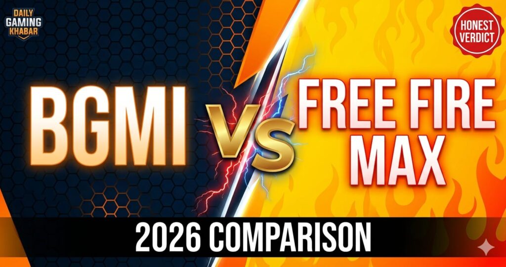 BGMI vs Free Fire MAX 2026 comparison - Indian gamers ke liye kaunsa better